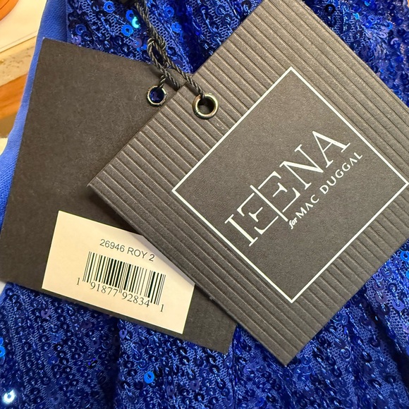 NWT MAC DUGGAL IEENA sequin asymmetric short dress size 2 - Picture 6 of 8